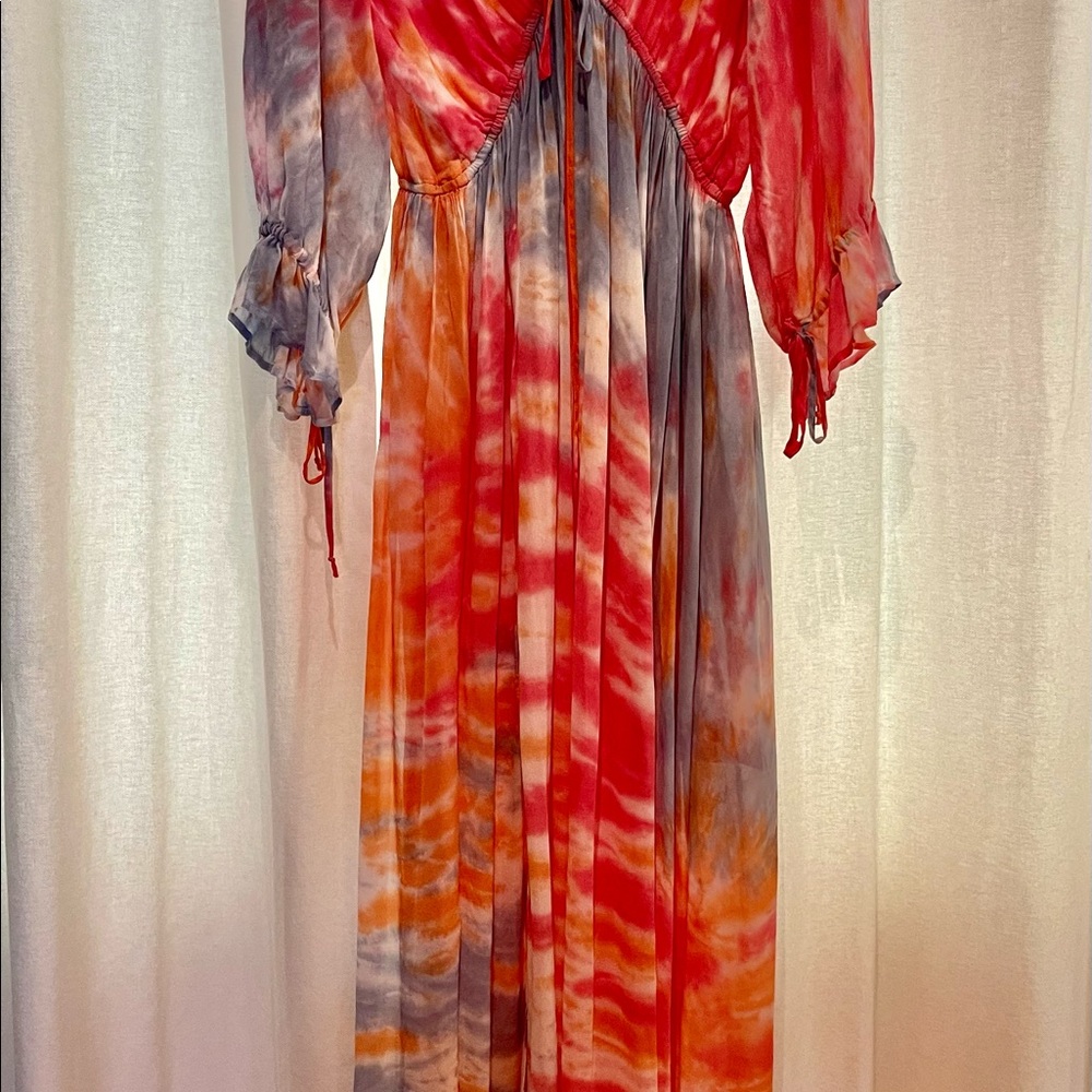Silky midi tie dye dress - Picture 4 of 5